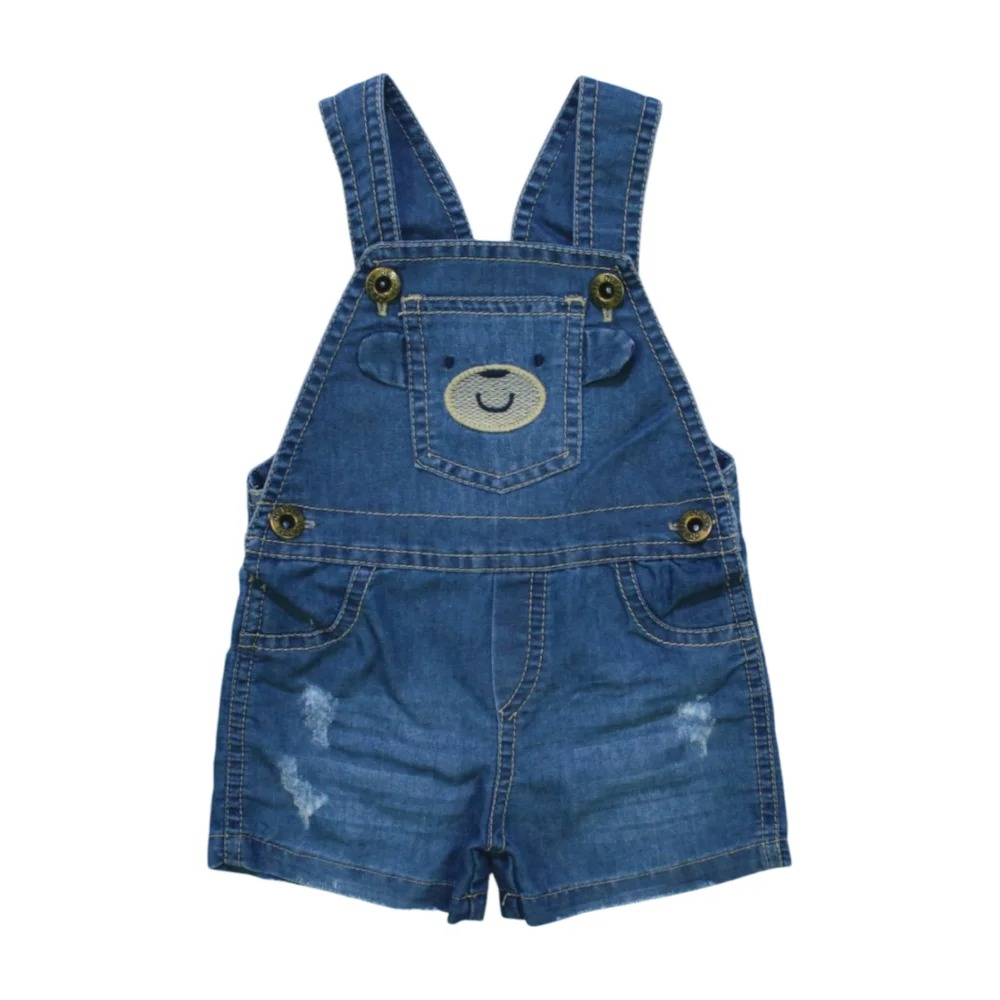 Jardineira Jeans Masculina com Carinha 1606 – Petit Tathi