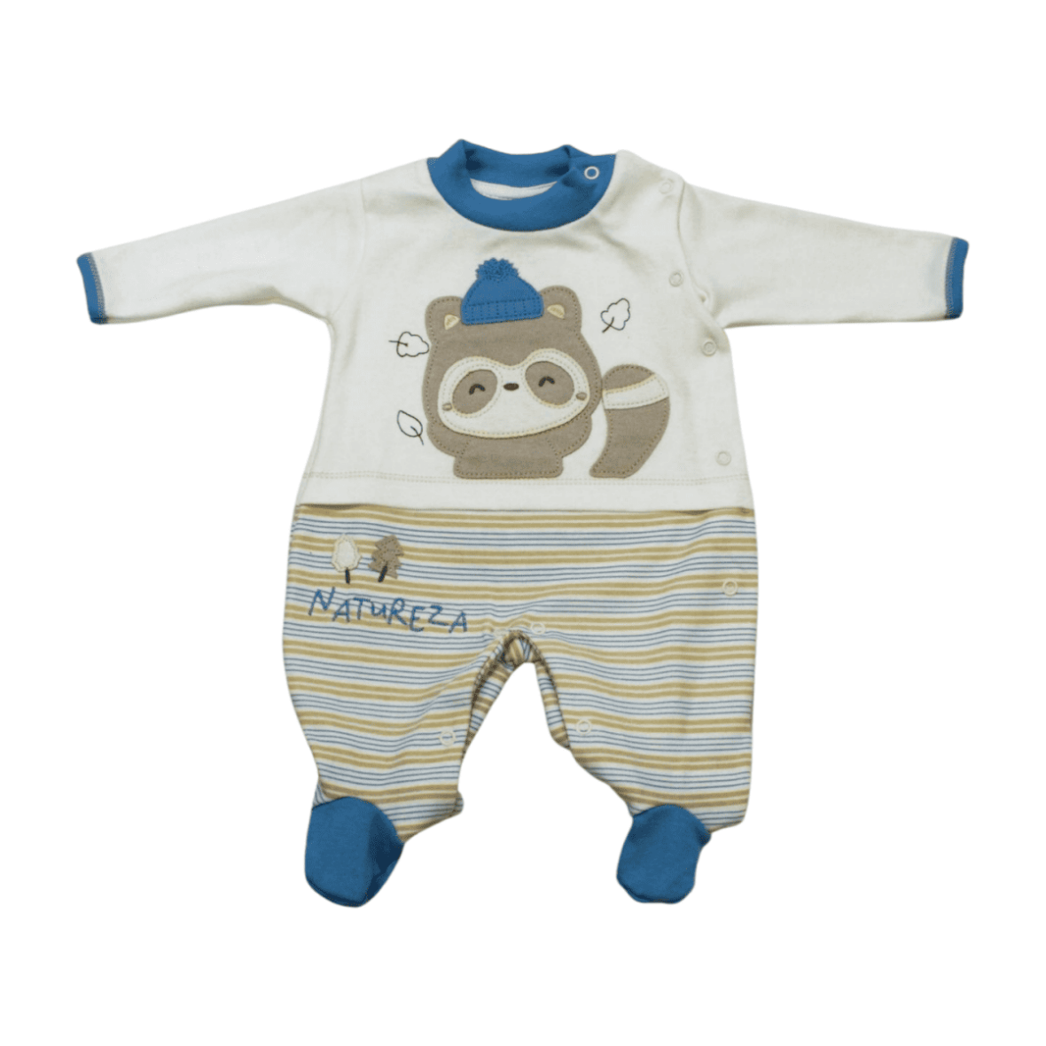 Macacão Suedine Longo Masculino Listras 1215 – Nilly Baby