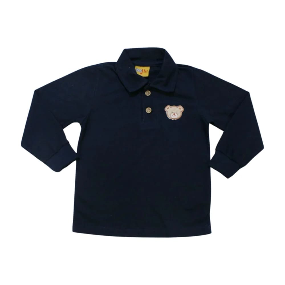 Polo Manga Longa Urso Bordado 23202 – Rollu