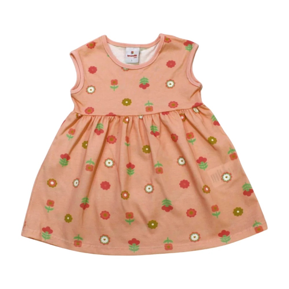 Vestido Manga Curta Flores  55710 – Brandili