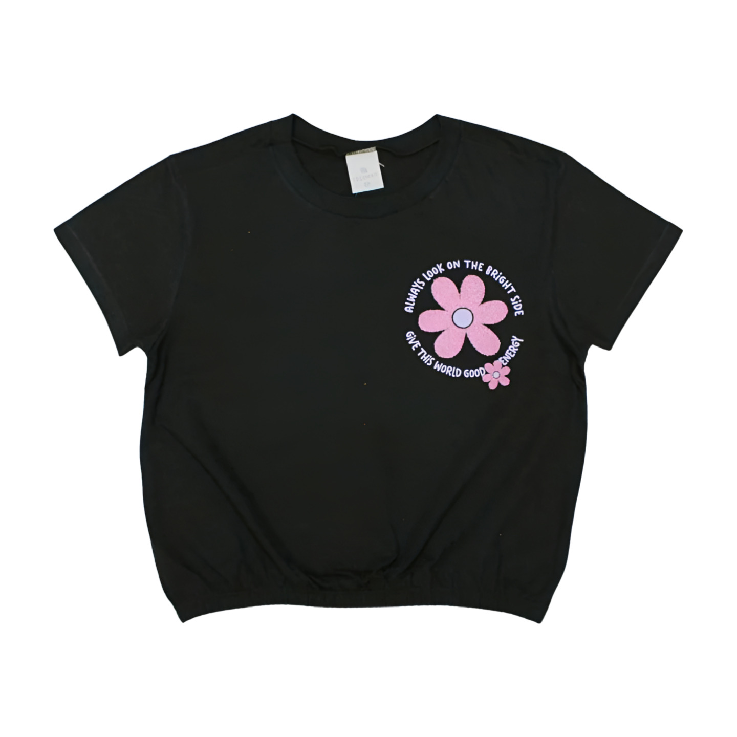 Blusa Manga Curta Flor com Elástico 600774 - Lecimar