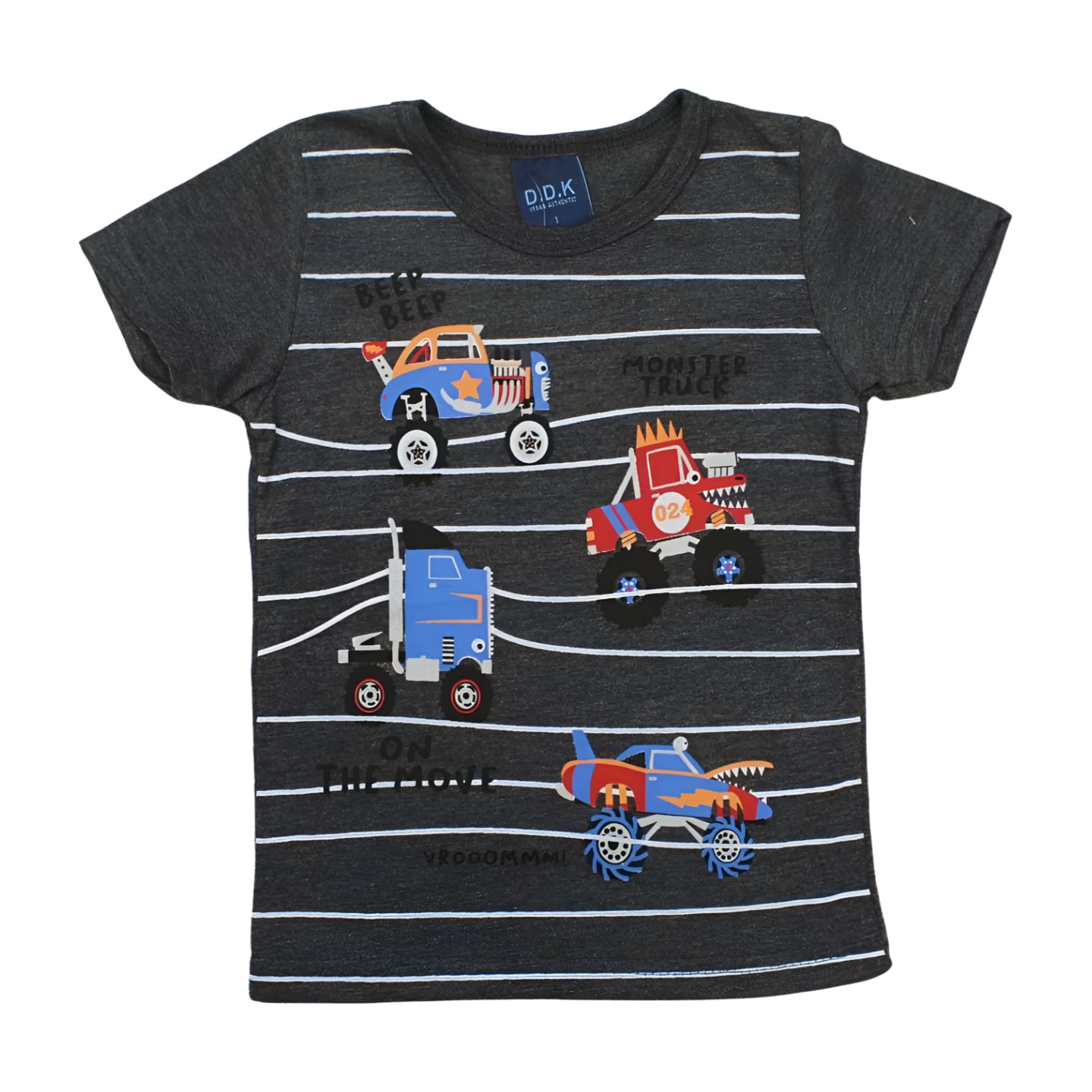 Camiseta Manga Curta Estampa Carrinhos 1534518 - Duduka