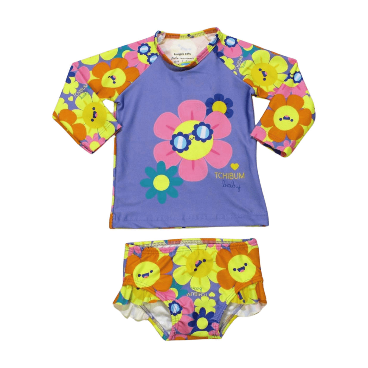 Conjunto Biquini Blusa e Calcinha Estampado Flores 53659 - Kamylus