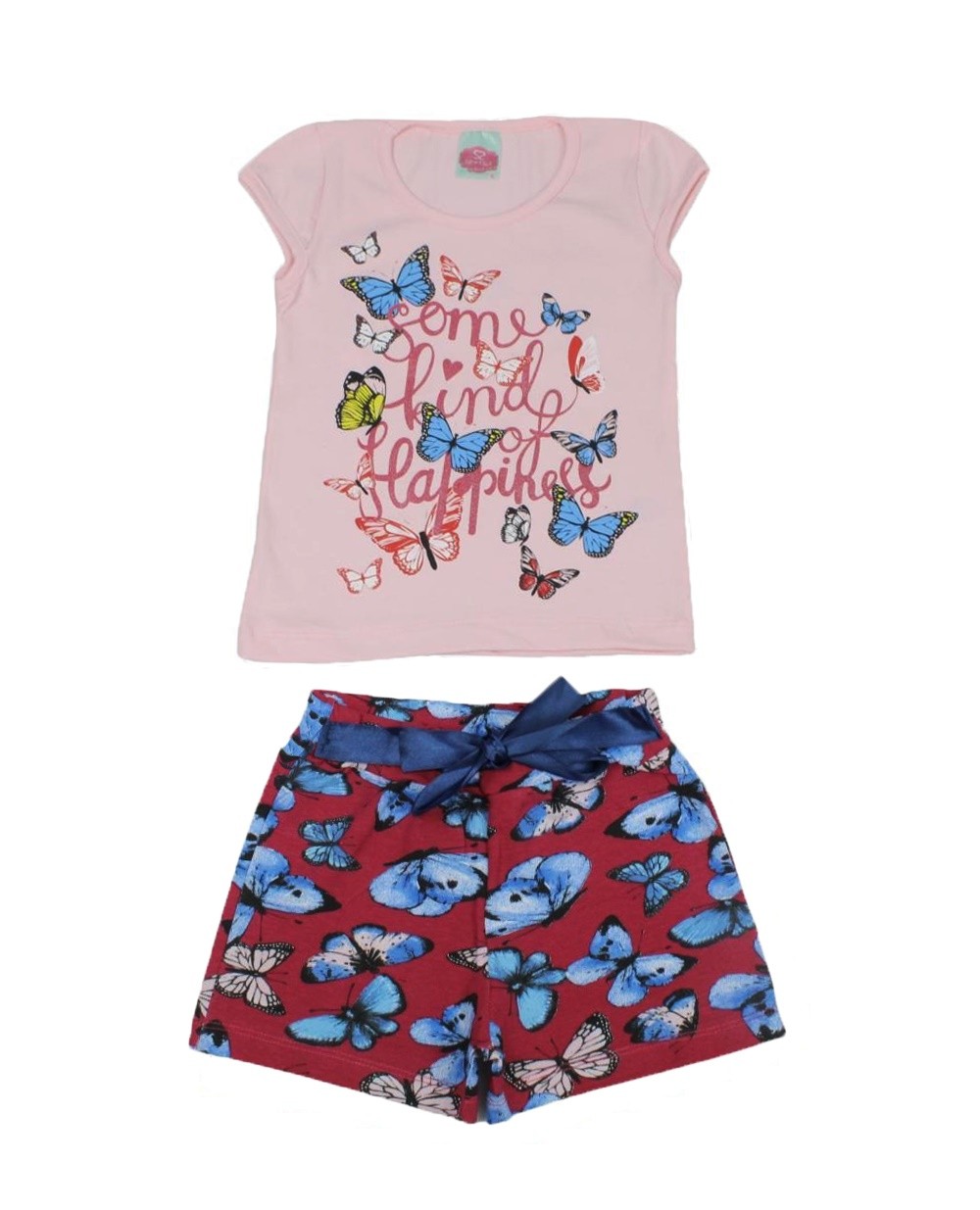Conjunto Feminino Blusa e Shorts com Fita Estampas Sortidas 1268 - Sport Sul