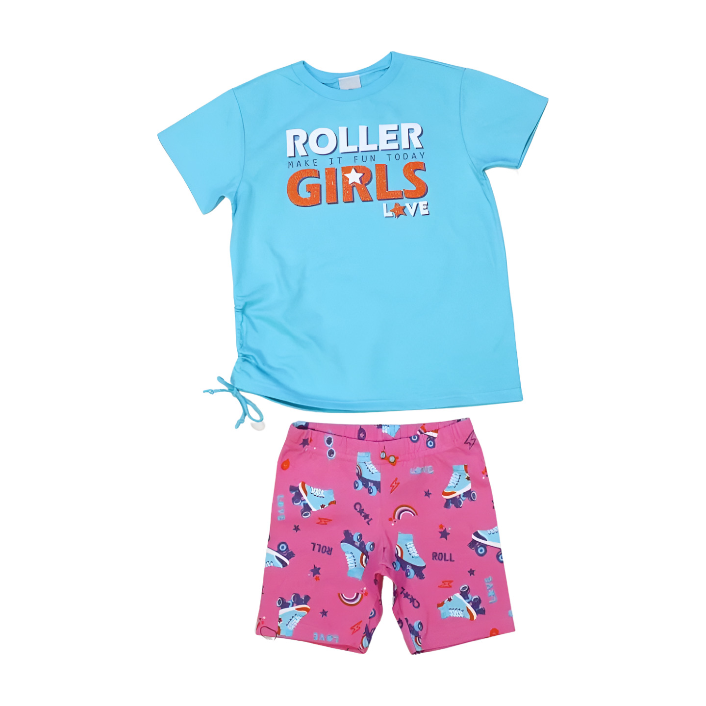 Conjunto Blusa Estampa Girls e Bermuda 501740 - Lecimar