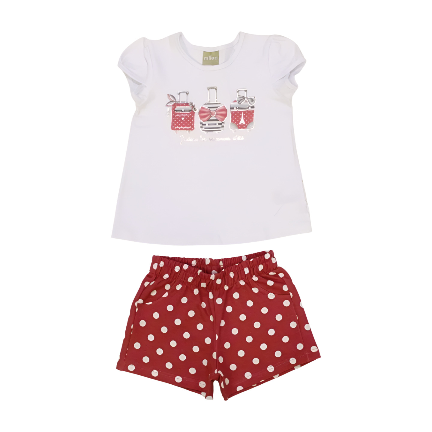 Conjunto Blusa Estampada Perfumes e Shorts Moletom 13755 - Milon