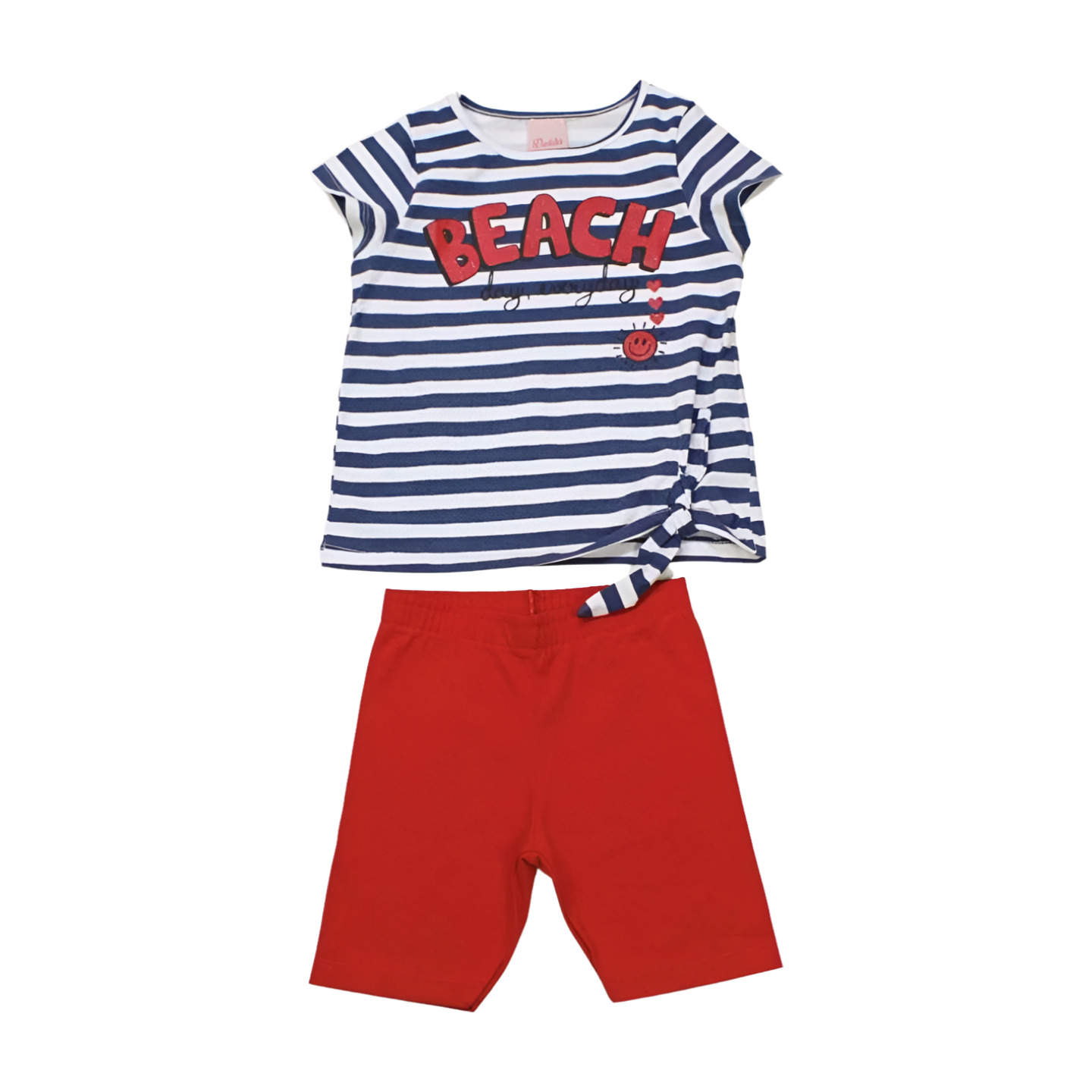 Conjunto Blusa Listrada Beach e Bermuda 1533026 - Duduka