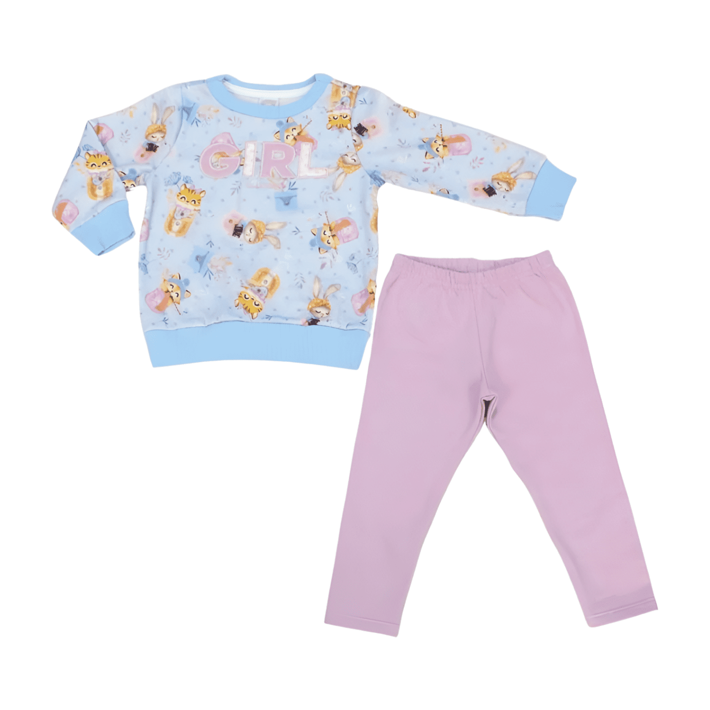 Conjunto Blusa Moletom Estampada Girl e Legging 66058 - Alakazoo