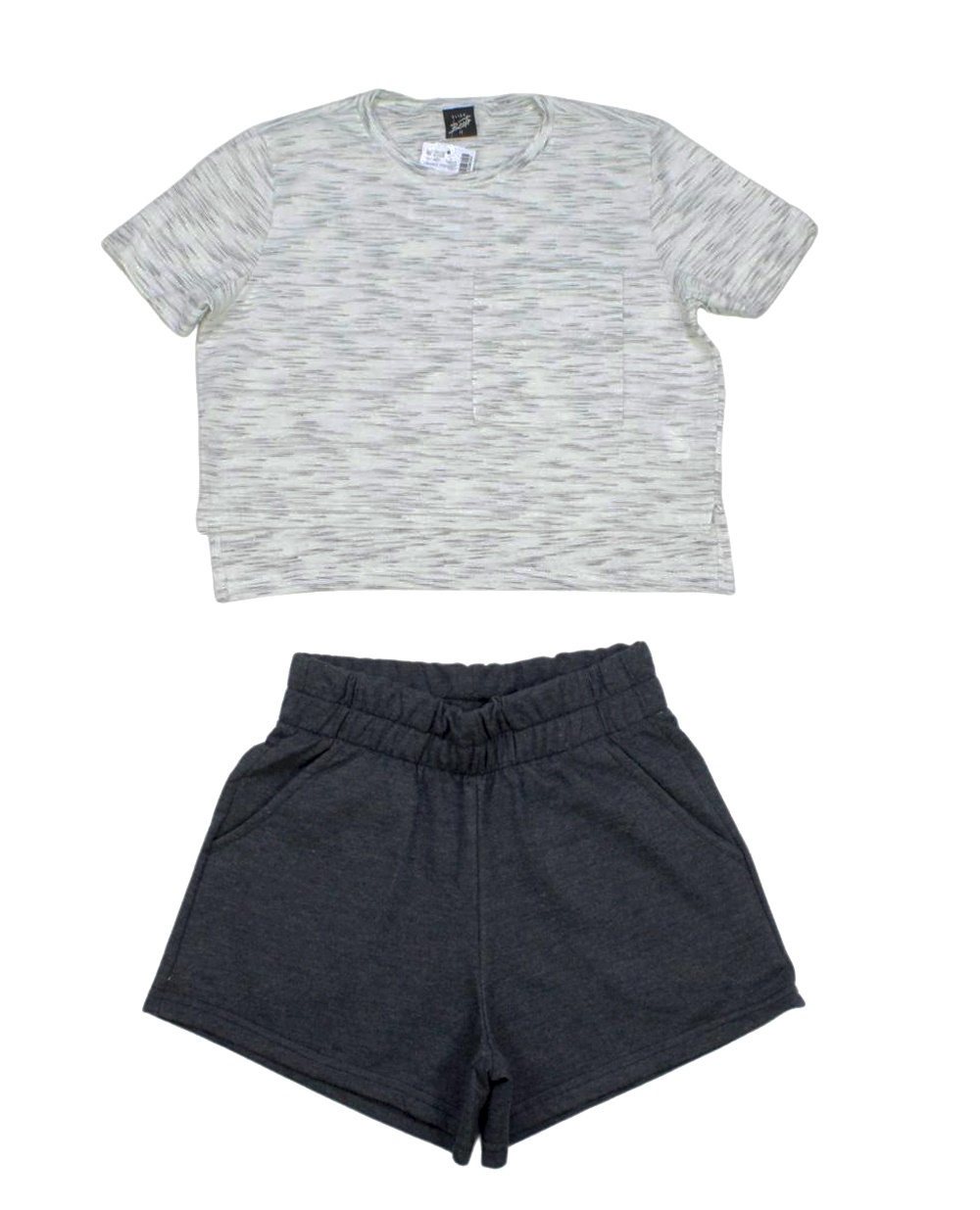 Conjunto Feminino Blusa Rajada e Shorts Moletinho 271118 - Elian