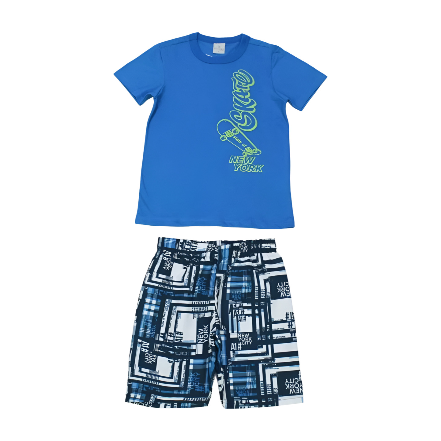 Conjunto Camiseta Estampa Skate e Bermuda Tactel 501778 - Lecimar