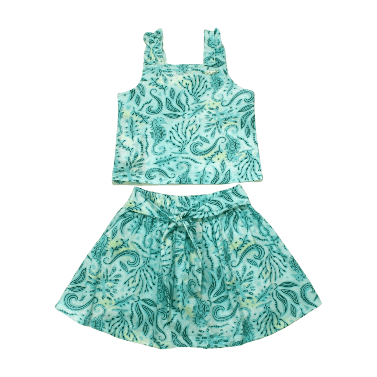Conjunto Feminino Blusa e Saia Estampado 27806 - Angerô