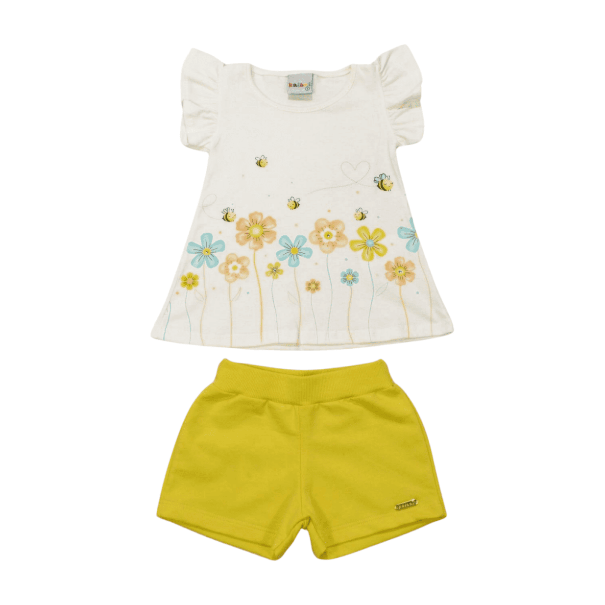 Conjunto Feminino Blusa Estampa Abelhas e Shorts 11208 - Kaiani