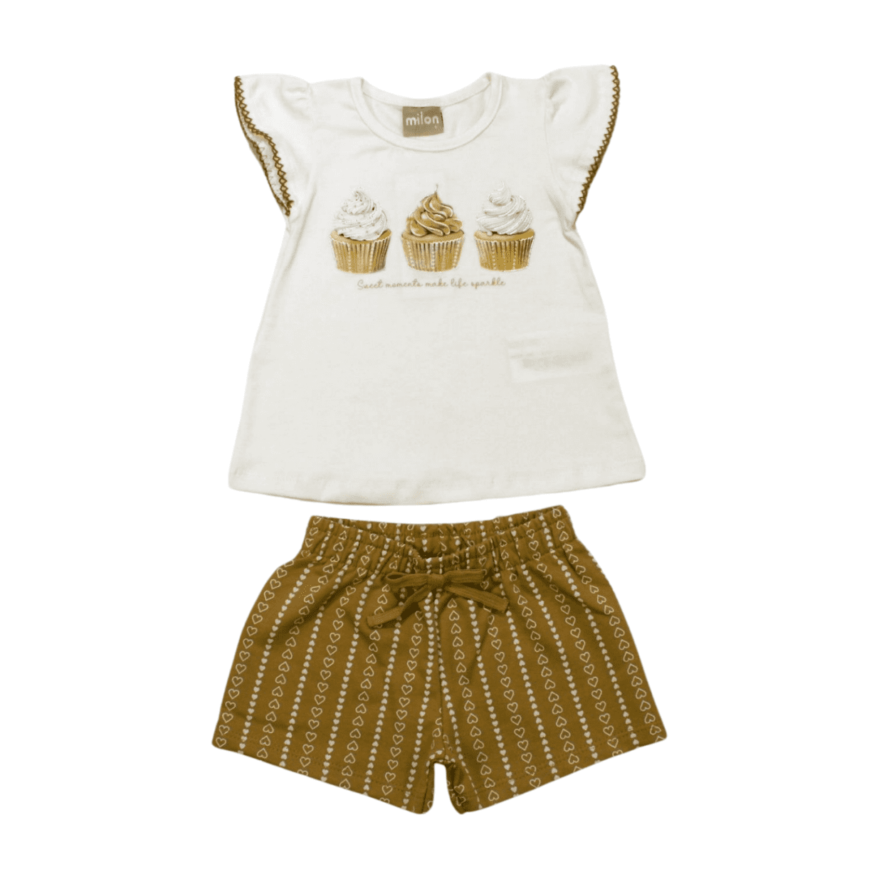 Conjunto Feminino Blusa Estampa Cupcake e Shorts 2000378 - Milon
