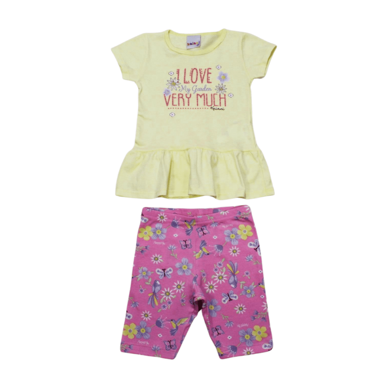 Conjunto Feminino Blusa Estampa Love e Bermuda 11205 - Kaiani