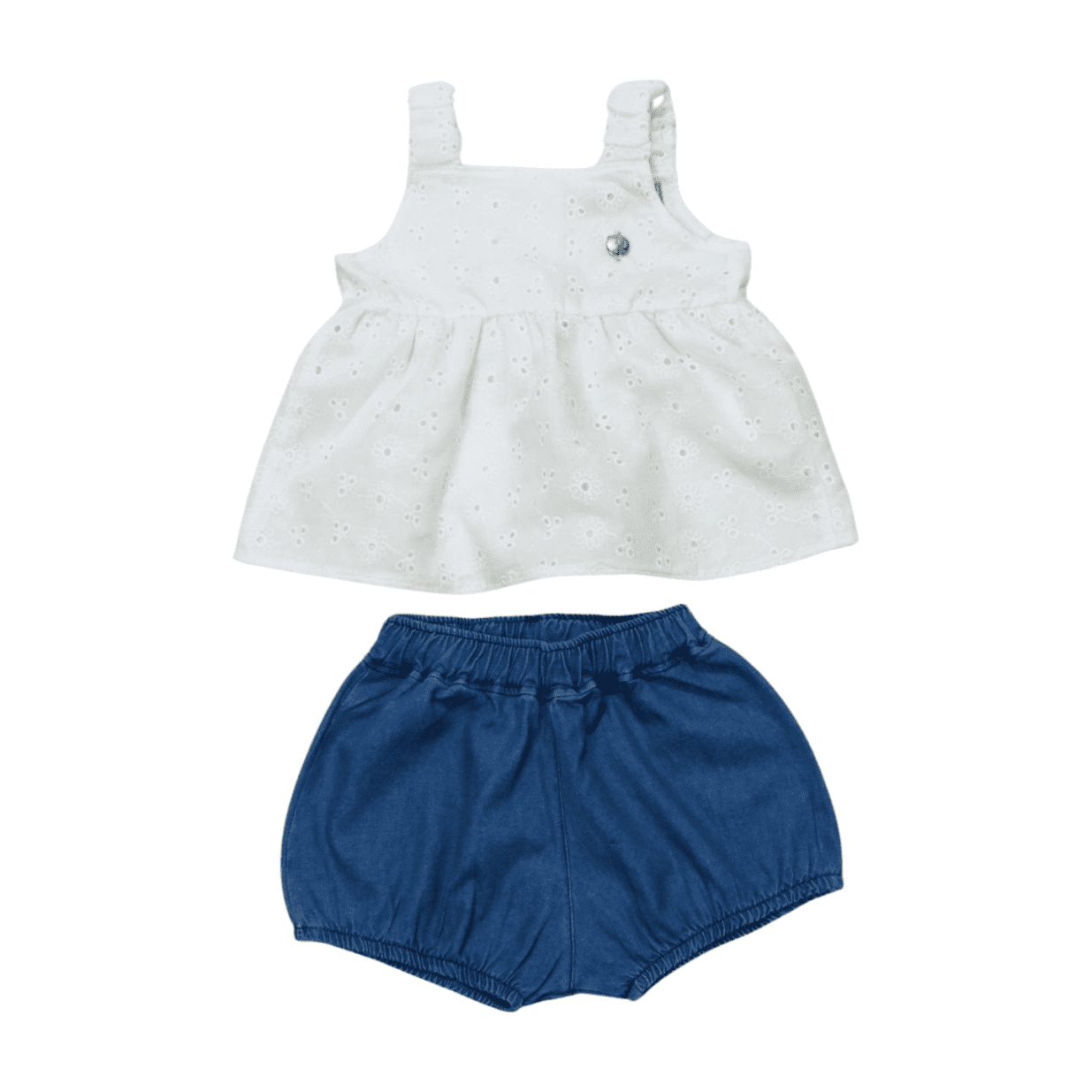 Conjunto Feminino Blusa Lesi  e Shorts Jeans 22122 - Alekids