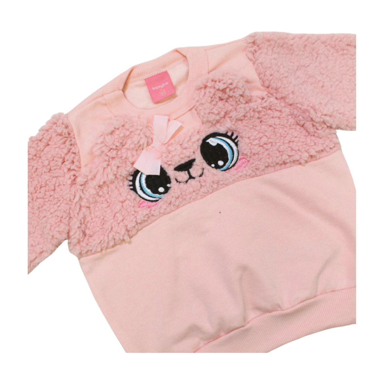 Conjunto Longo Blusa Moletom Carinha Pelúcia e Legging 53634 - Kamylus