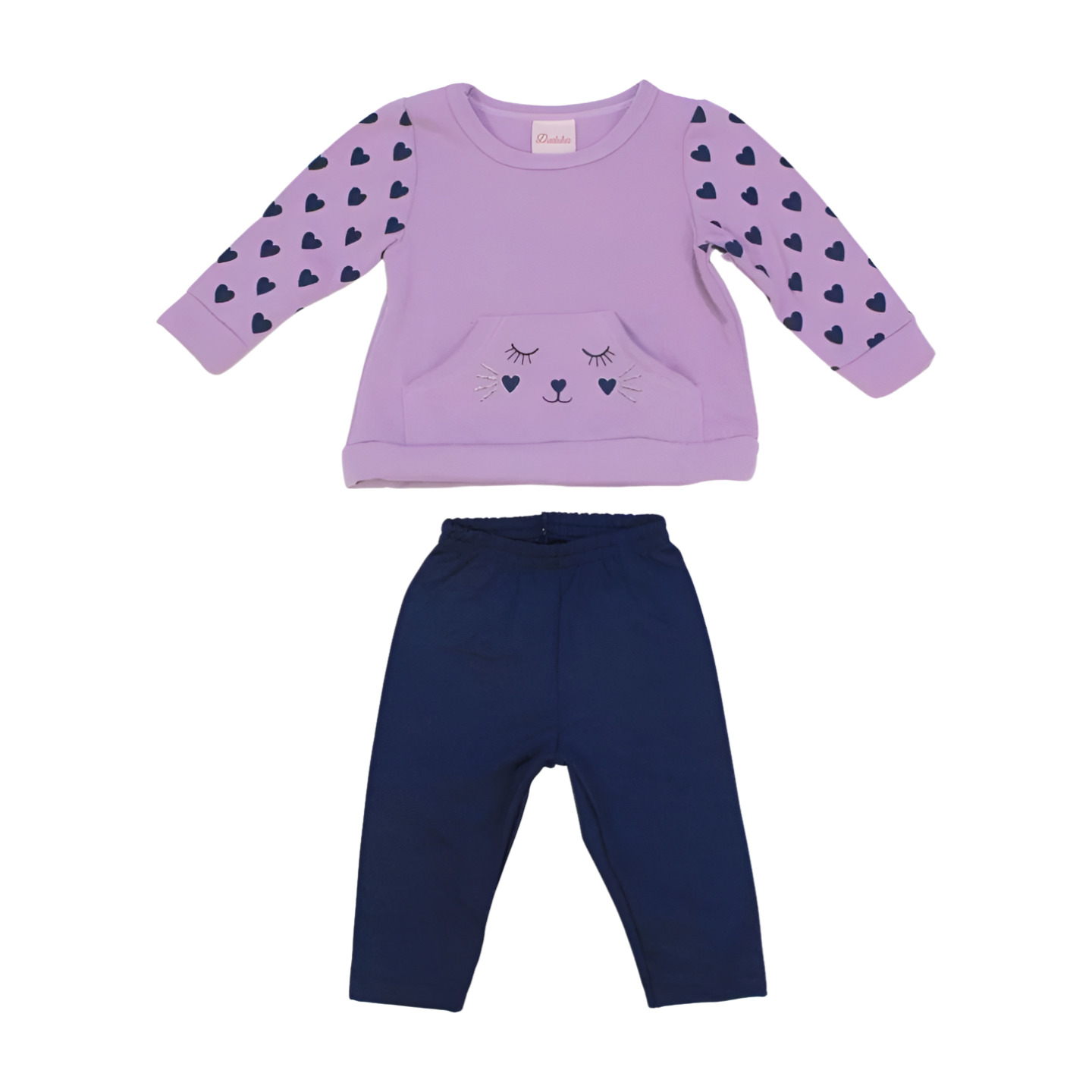 Conjunto Longo Feminino Blusa Carinha e Legging 1553024 - Duduka
