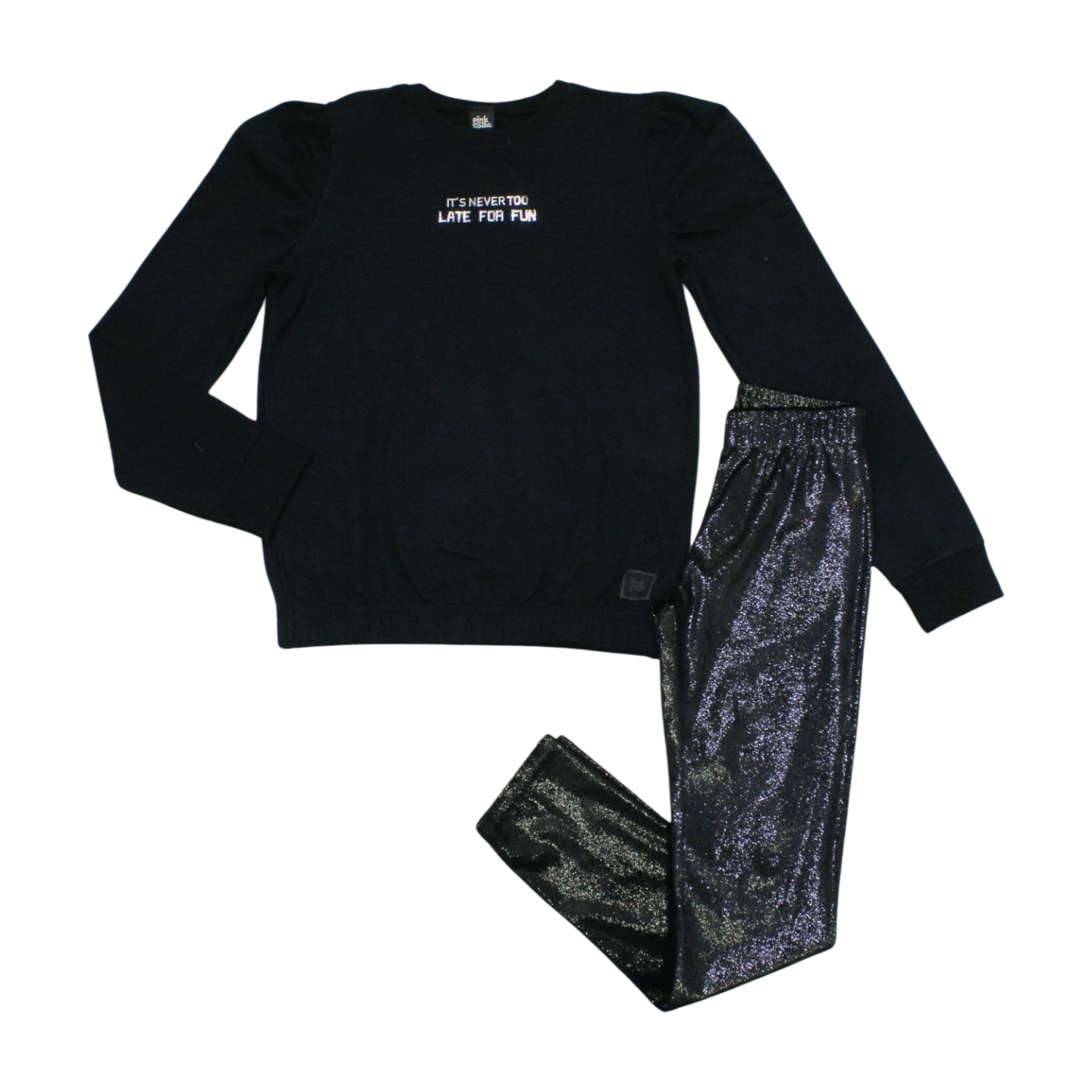 Conjunto Longo Feminino Blusão e Legging Aveludada com Brilho 61628 - Soda