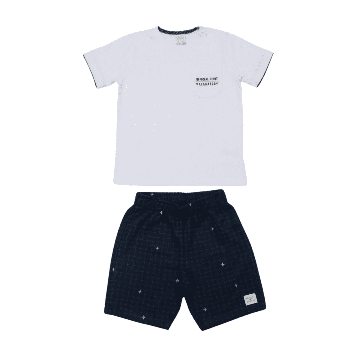 Conjunto Masculino Camiseta e Bermuda Moletinho 39432 - Alakazoo