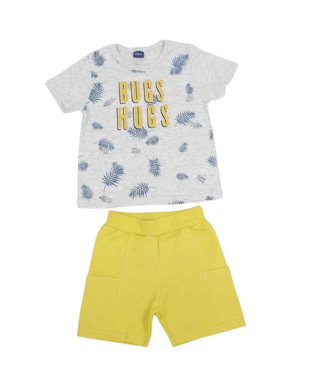 Conjunto Masculino Camiseta Estampada Bugs e Bermuda Moletinho 015202111 - Dila