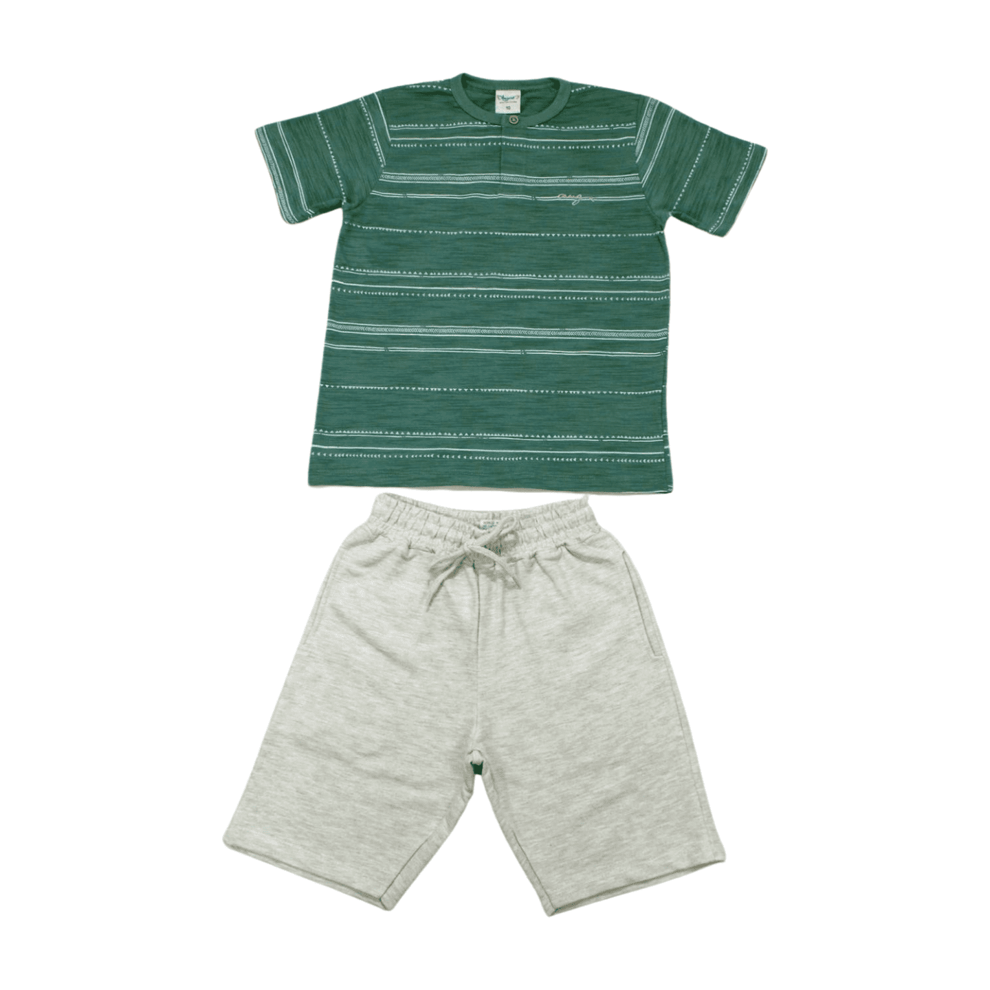 Conjunto Masculino Camiseta Flamê e Bermuda Moletinho 28673 - Angerô