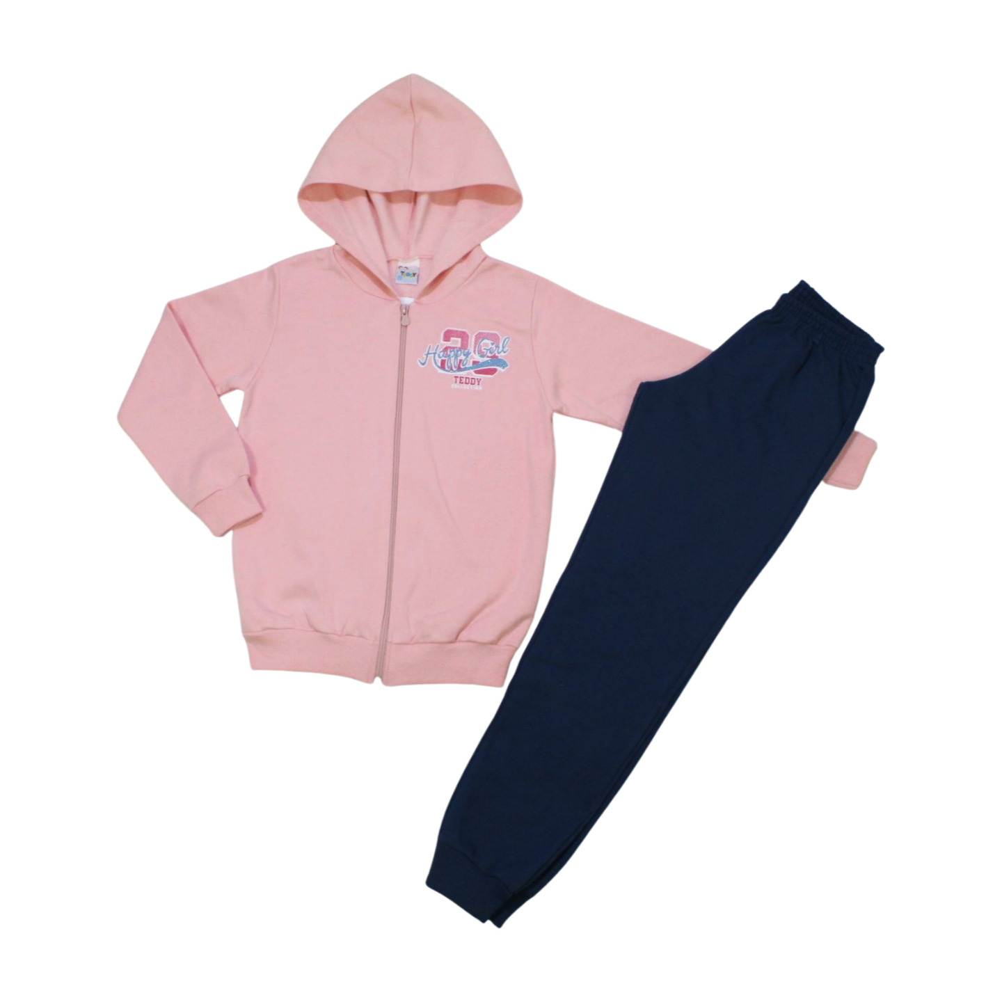 Conjunto Moletom Feminino Aberto Happy 17475 - Teddy