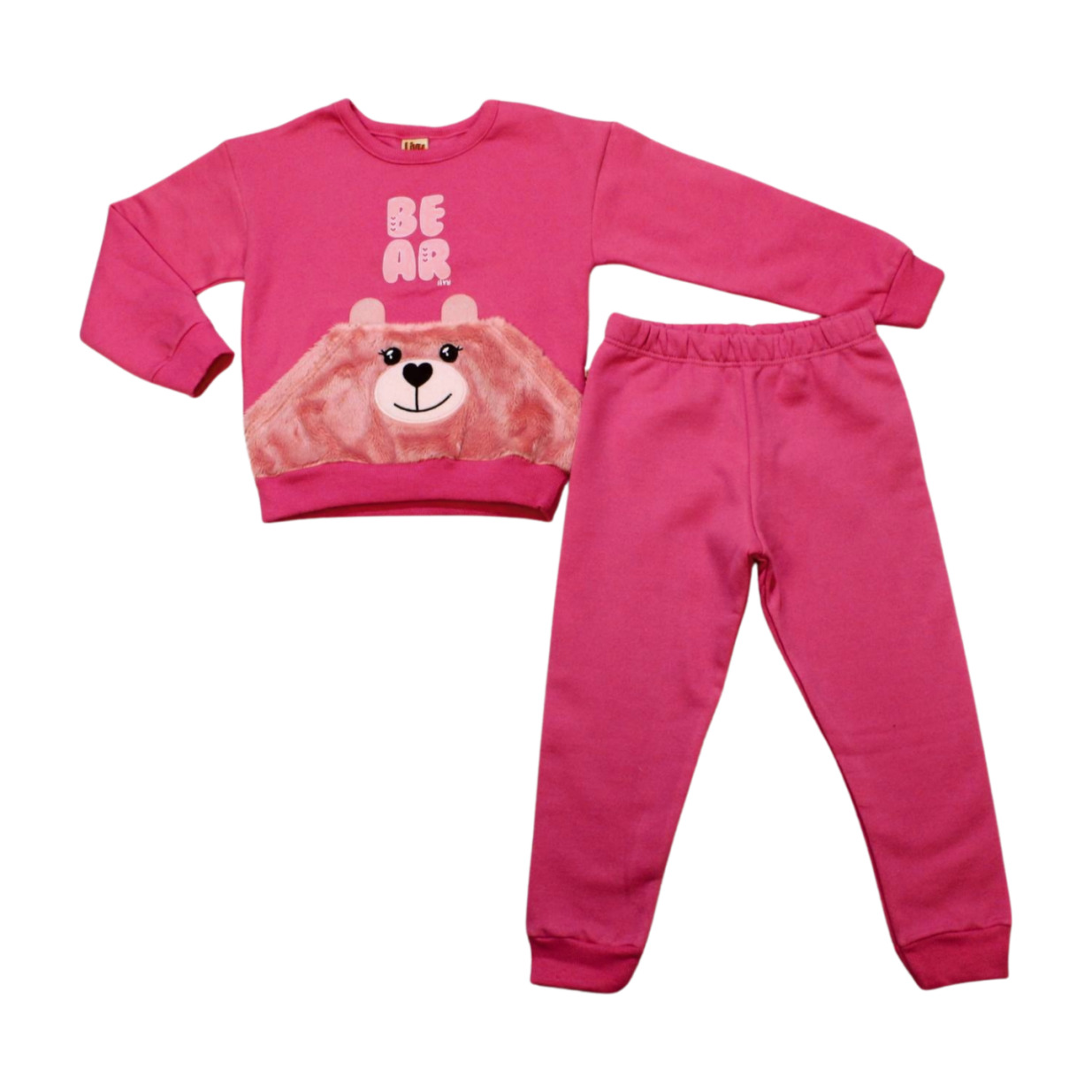 Conjunto Moletom Feminino Carinha Pelúcia 8395 - Livy
