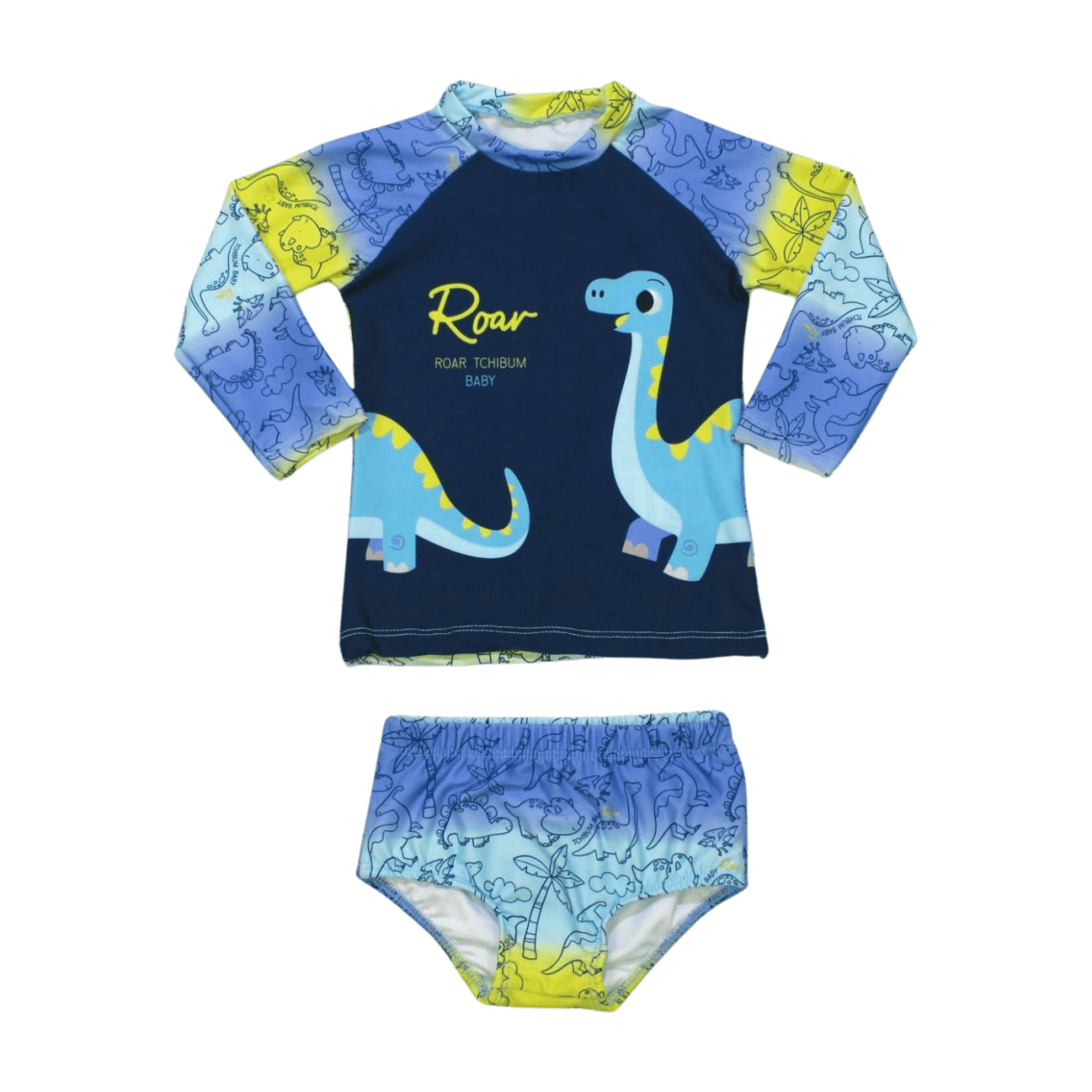 Conjunto Sunga e Camiseta Térmica Estampado Dinossauros 43630 - Kamylus