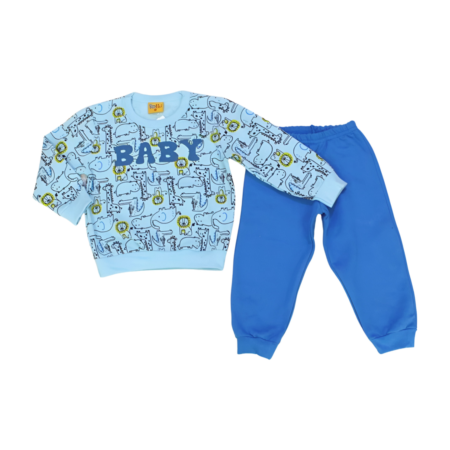 Pijama Longo Masculino Moletom Estampado Bichos 17316-2 - Rolú