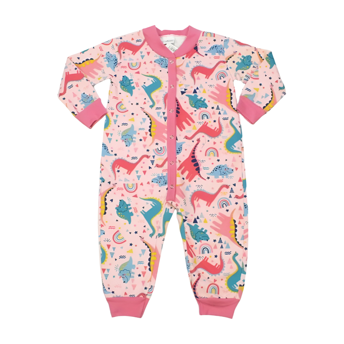 Pijama Macacão Moletom Feminino Estampa Dinossauros 13048 - Elian