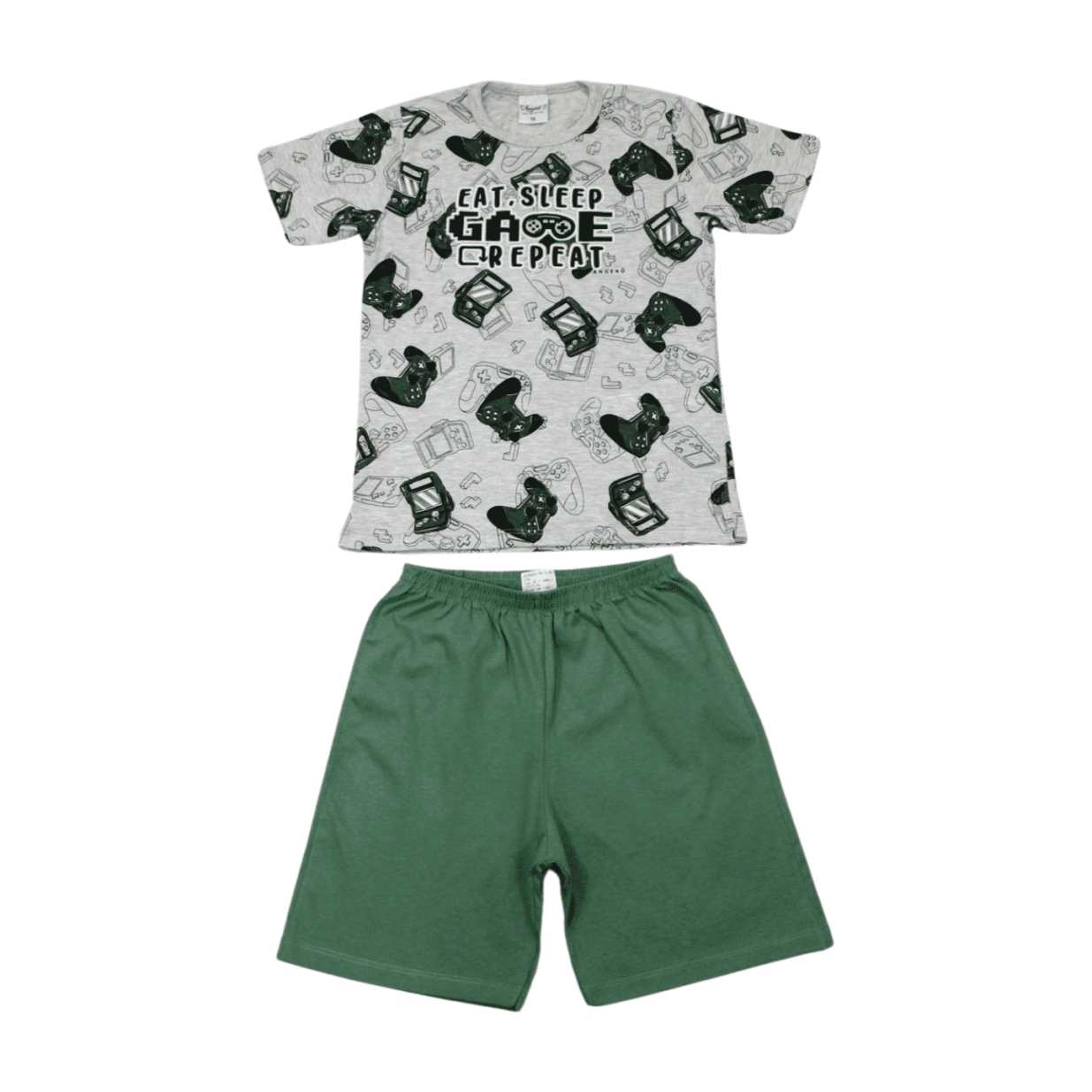 Pijama Malha Curto Masculino Estampa Controle Brilha no Escuro 00031 - Angerô