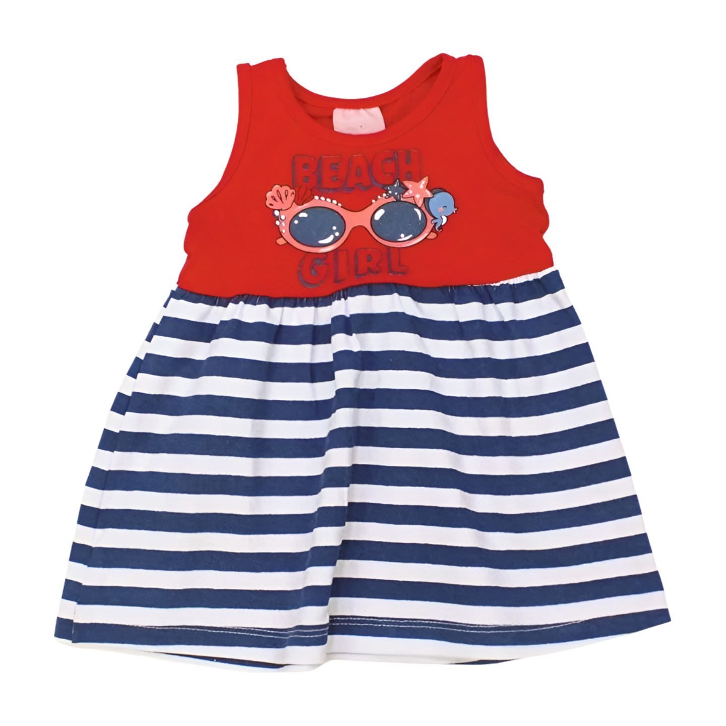 Vestido Cavado com Listras 1536007 - Duduka