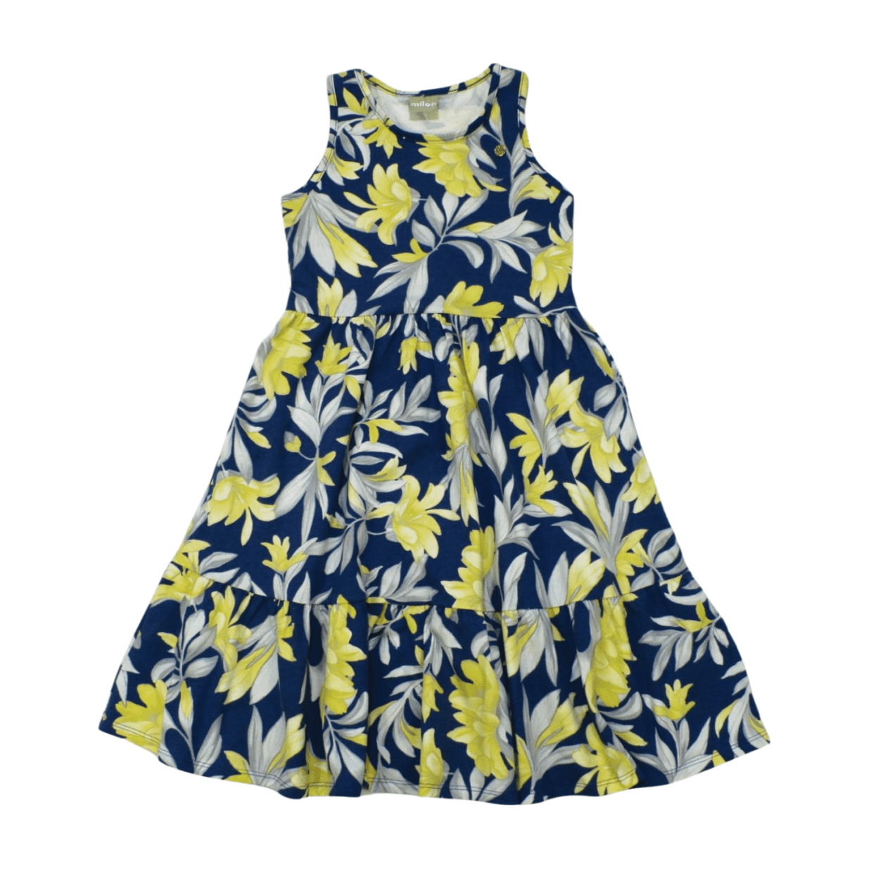 Vestido Cavado Estampado Flores 2000393 - Milon