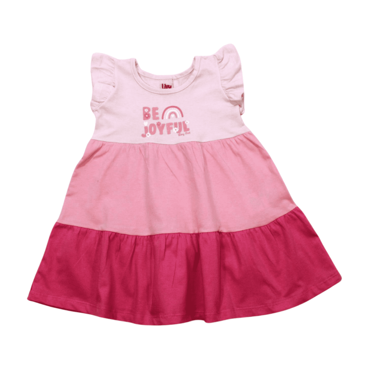 Vestido Manga Curta Arco Iris 8673 - Livy