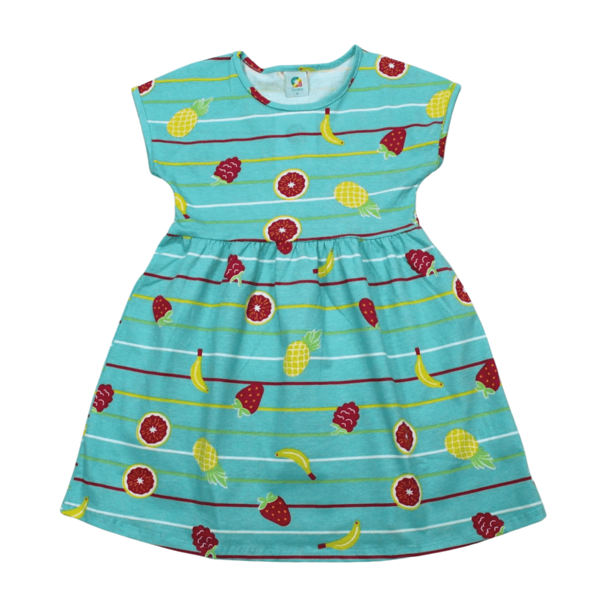 Vestido Manga Curta Estampa Frutas 60448 - Alenice
