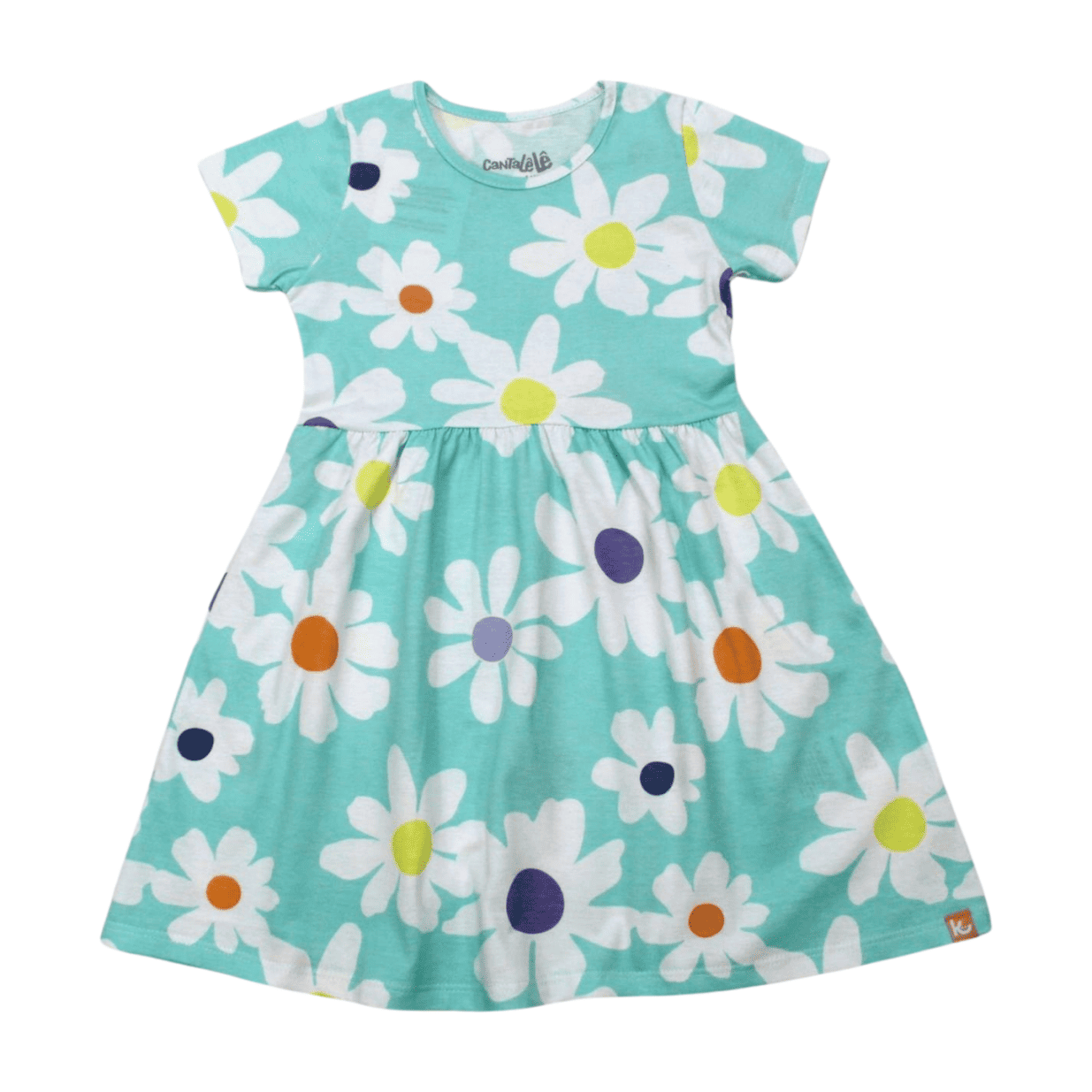 Vestido Manga Curta Estampado Flores 57084 - Kamylus