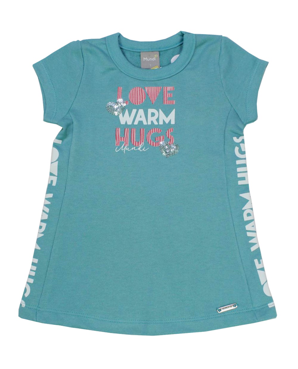 Vestido Moletinho Estampa Love 34893 - Brandili Mundi