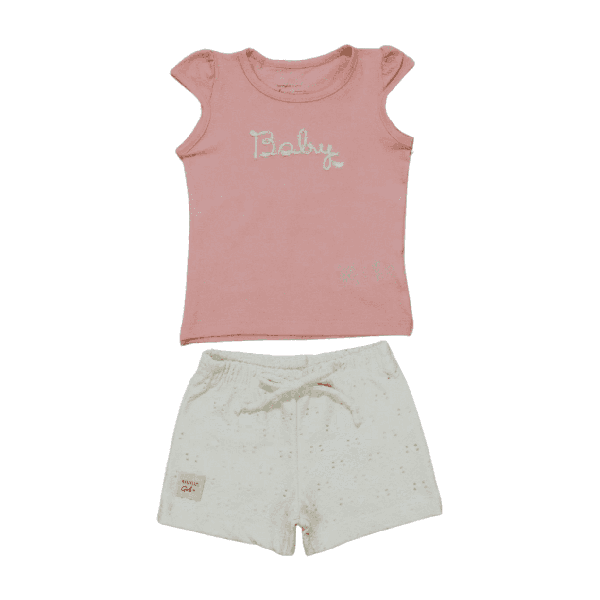 Conjunto Feminino Blusa Baby Bordado e Shorts Laise 53677 - Kamylus