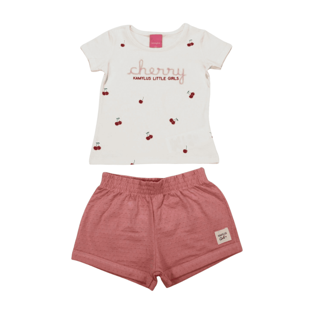 Conjunto Feminino Blusa Bordada Cherry e Shorts 53692 - kamylus