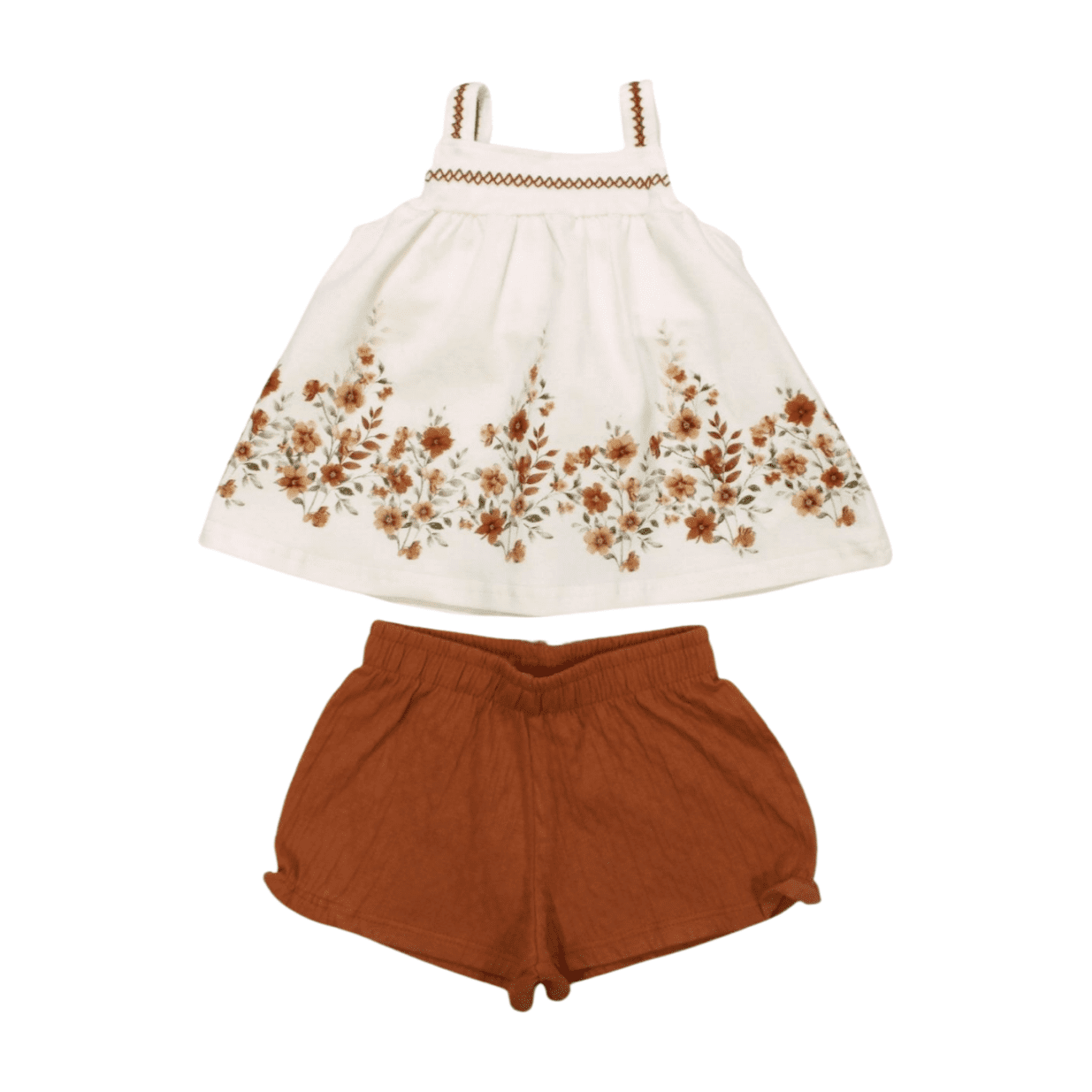 Conjunto Feminino Blusa com Picueta Estampada Flores e Shorts 2000381 - Milon