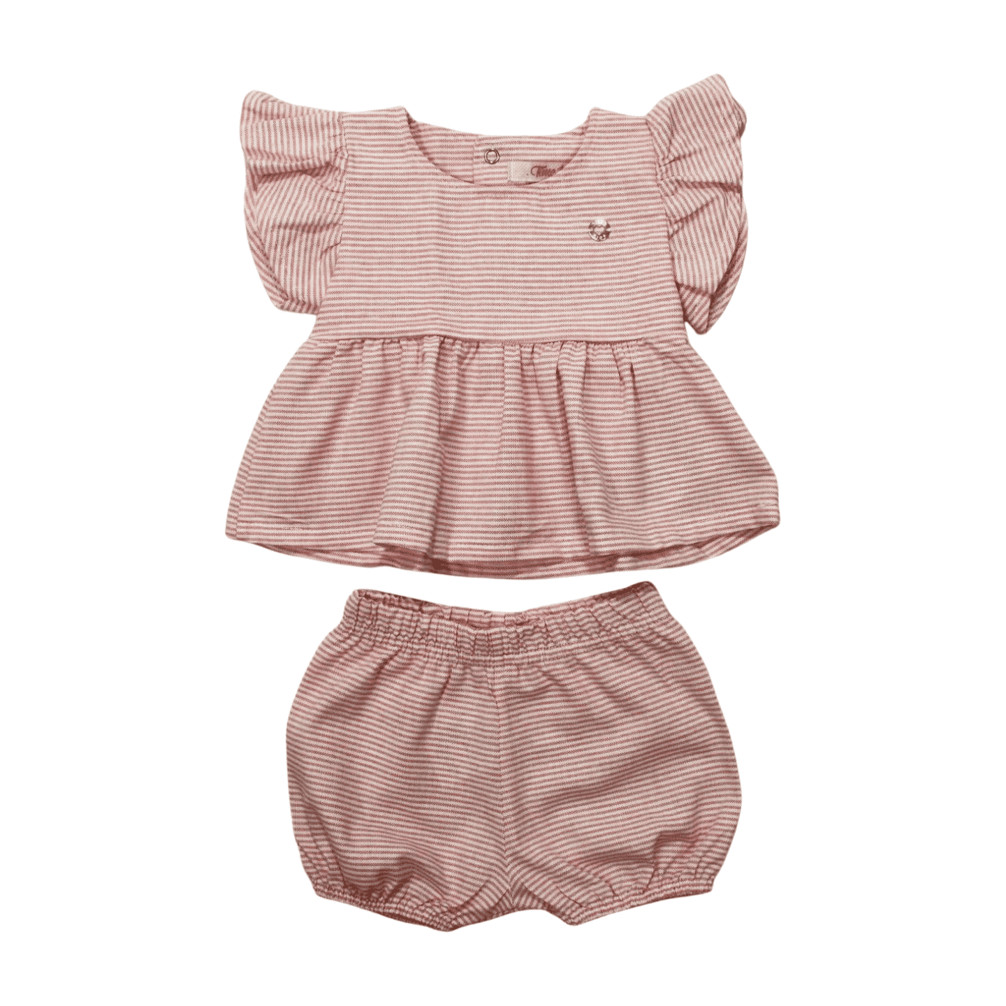 Conjunto Feminino Blusa e Shorts com Listras 8792 - Time Kids