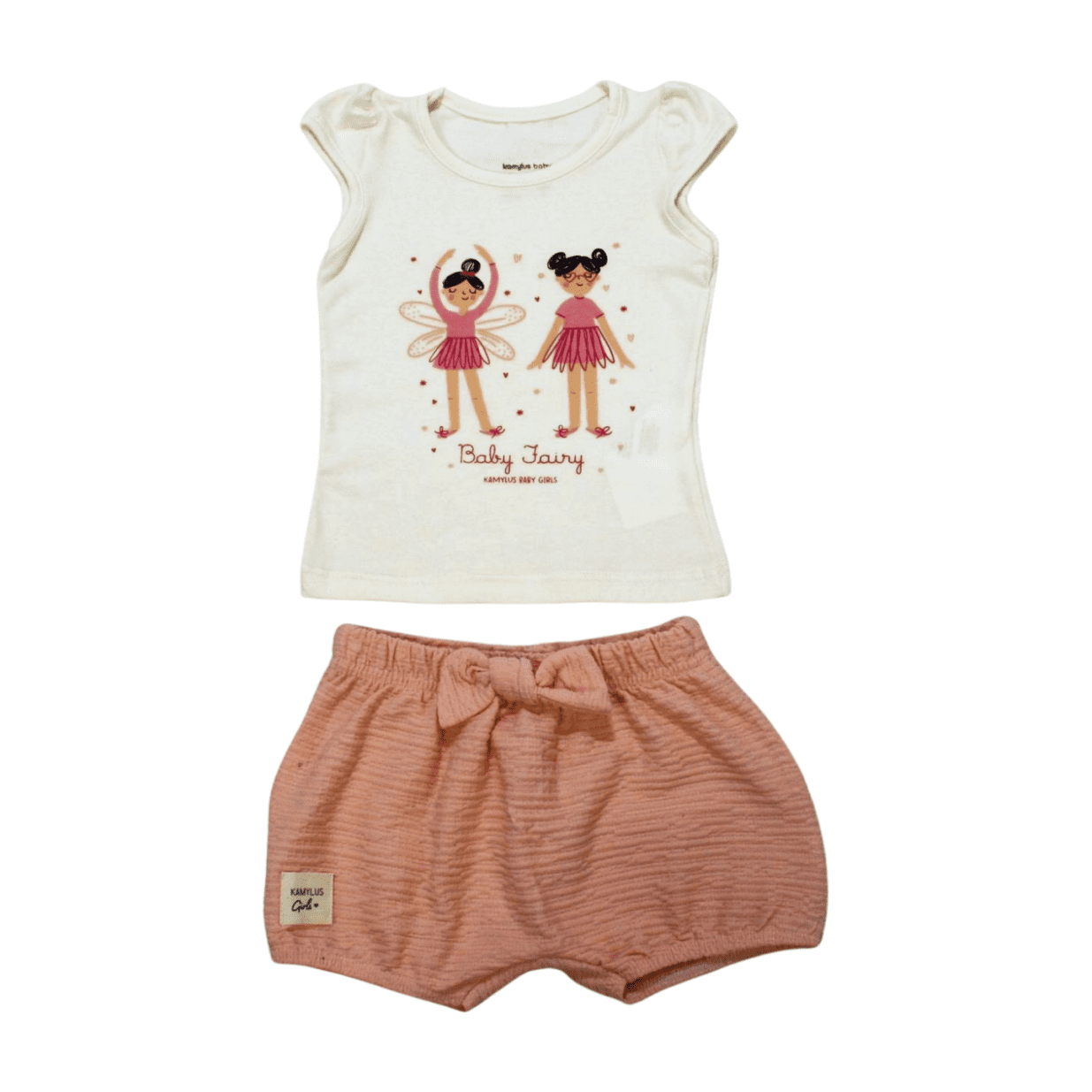 Conjunto Feminino Blusa Estampa Bailarinas e Shorts Bubble 53682 - Kamylus