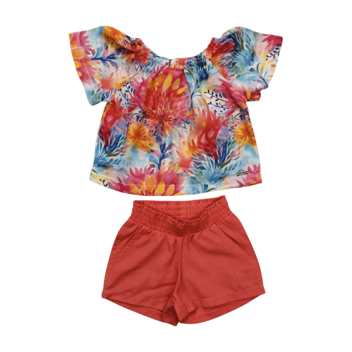 Conjunto Feminino Blusa Estampada e Shorts 385646 - Vrasasalon