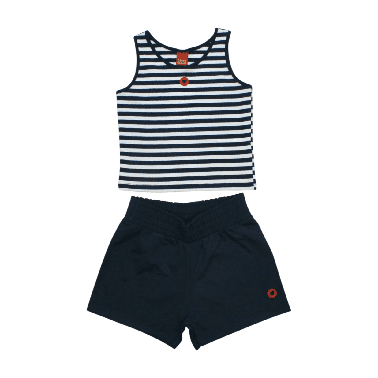 Conjunto Feminino Blusa Listrada e Shorts 1000256 - Kyly