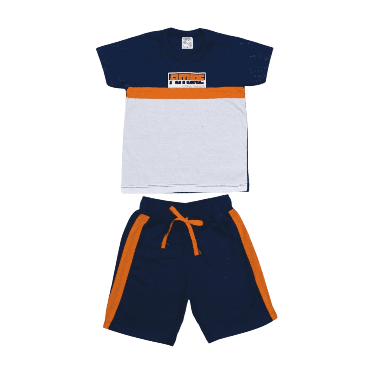 Conjunto Masculino Camiseta Estampa Amide e Bermuda Moletinho 20729 - Visual Radical