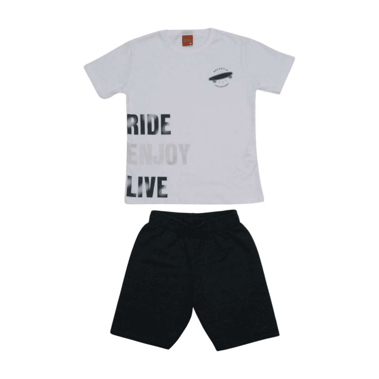 Conjunto Masculino Camiseta Estampa Enjoy e Bermuda Moletinho 1000403 - Kyly