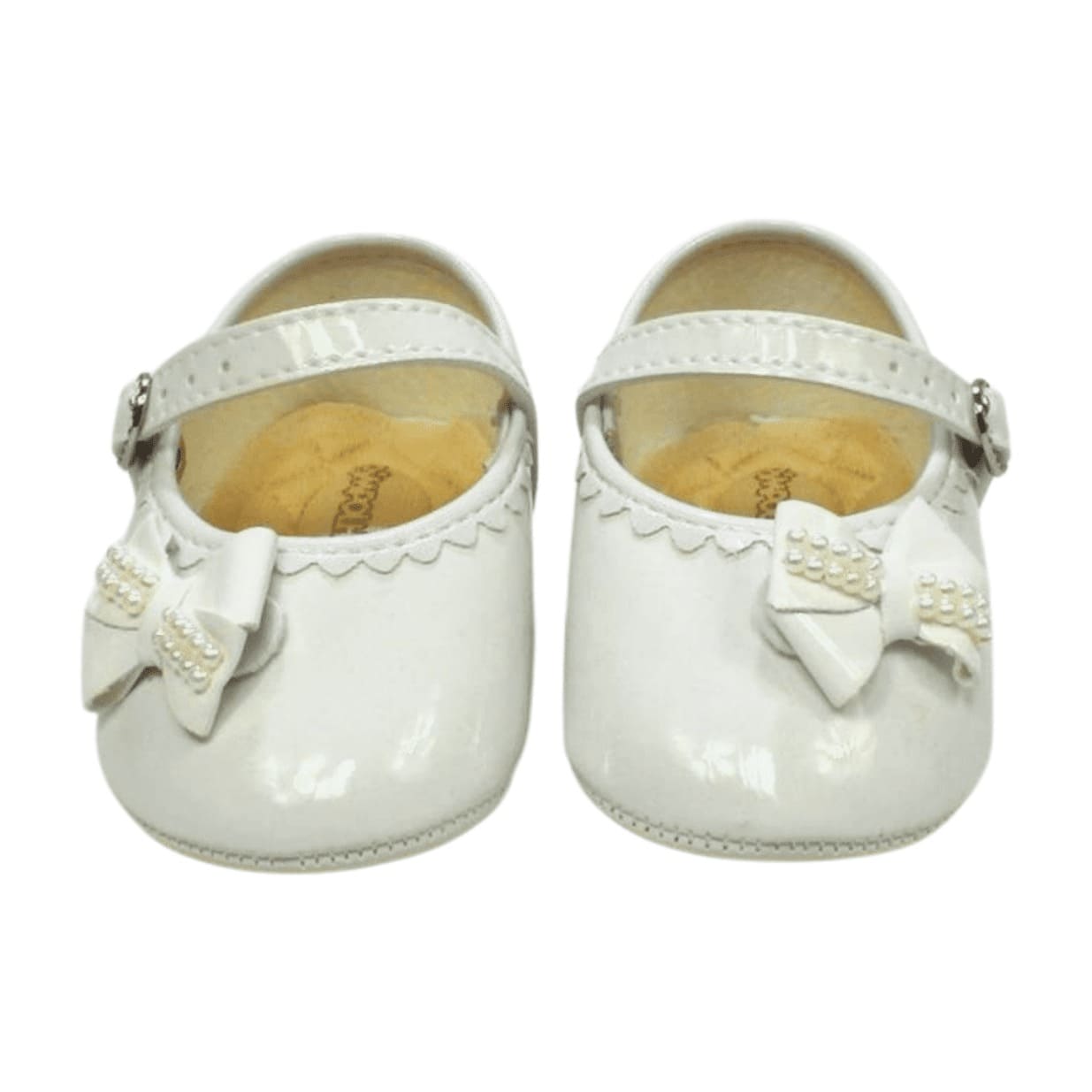 Sapato Batizado Feminino Laço com Pérolas 110011 - Pimpolho