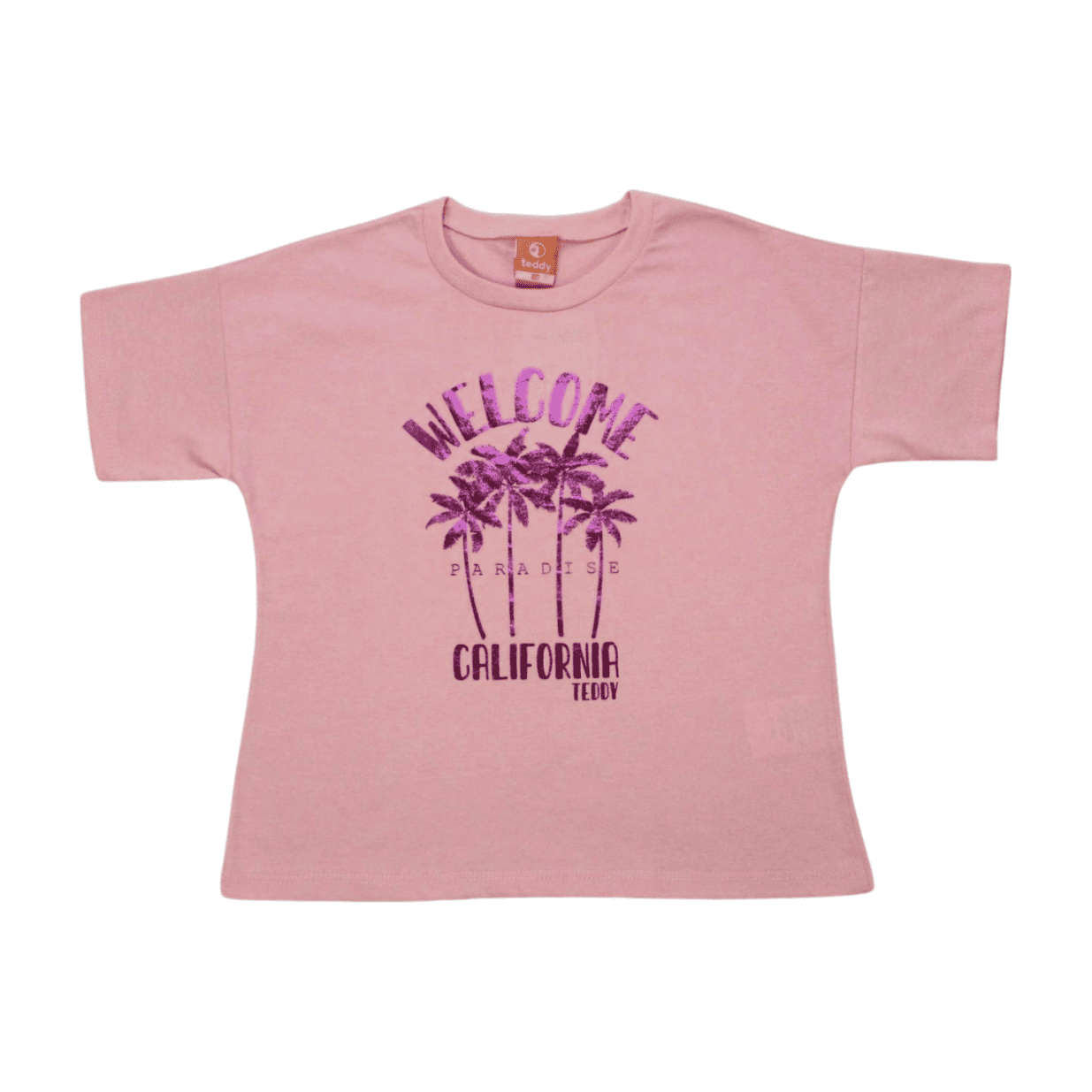 Blusa Manga Curta Estampa Welcome 17558 - Teddy