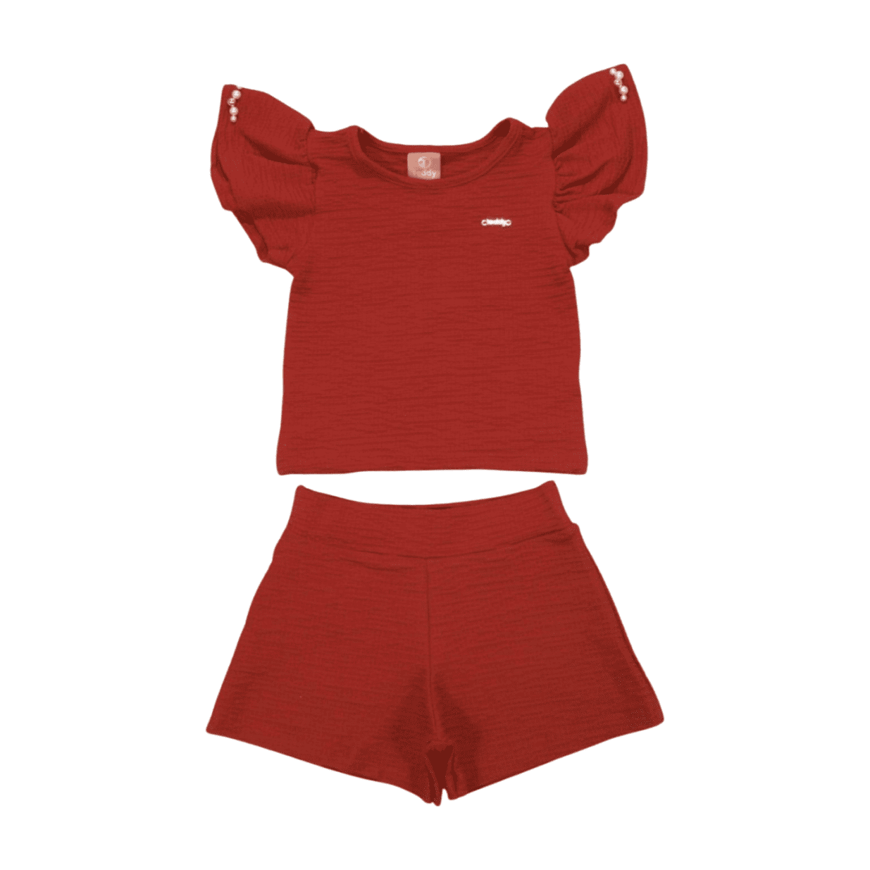 Conjunto Feminino Blusa e Shorts com Pérolas 17531 - Teddy
