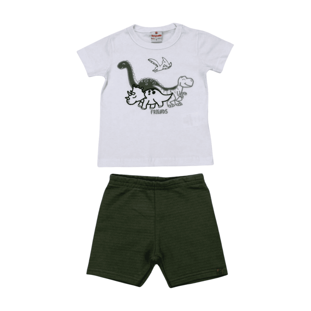 Conjunto Masculino Camiseta Dino e Bermuda Moletinho 26003 - Brandili
